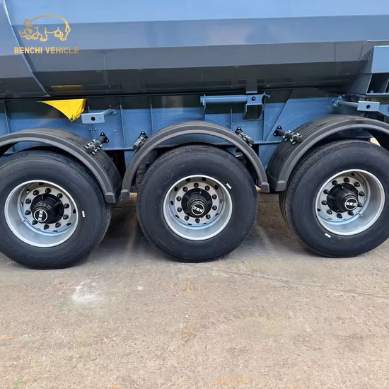 Semi-reboque basculante traseiro de 3 eixos fabricado na fábrica